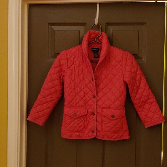 Girl's Pink Barn Jacket by Ralph Lauren